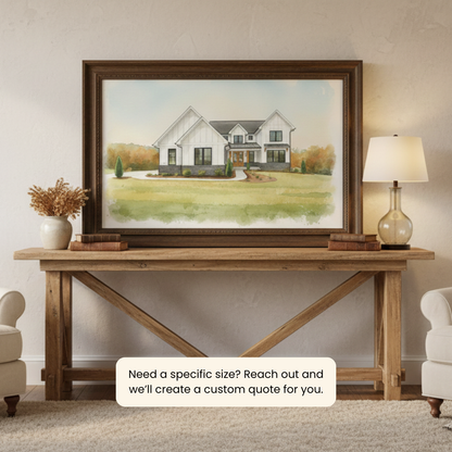 Watercolor House Portrait